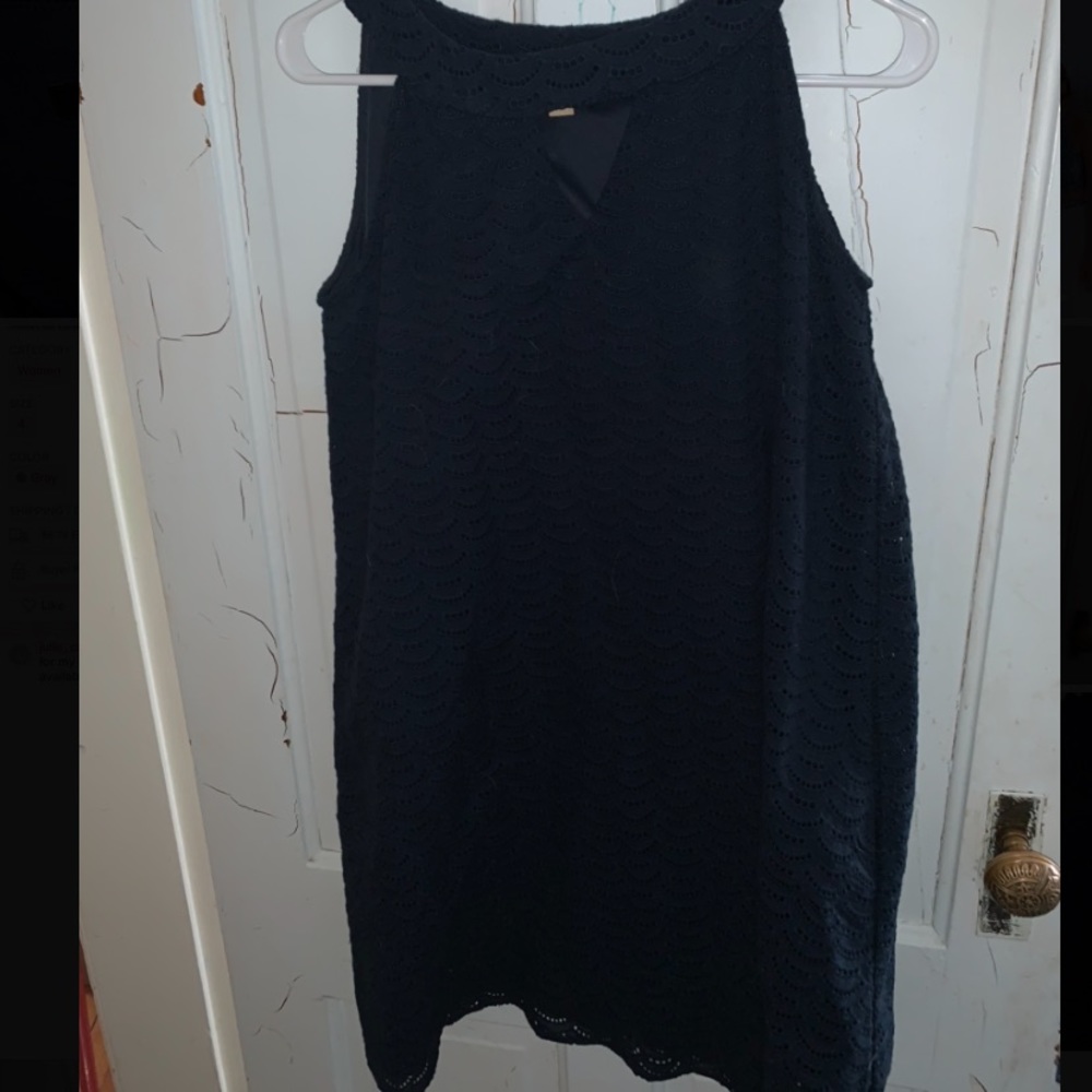 Hope & Harlow navy blue sleeveless halter dress💙